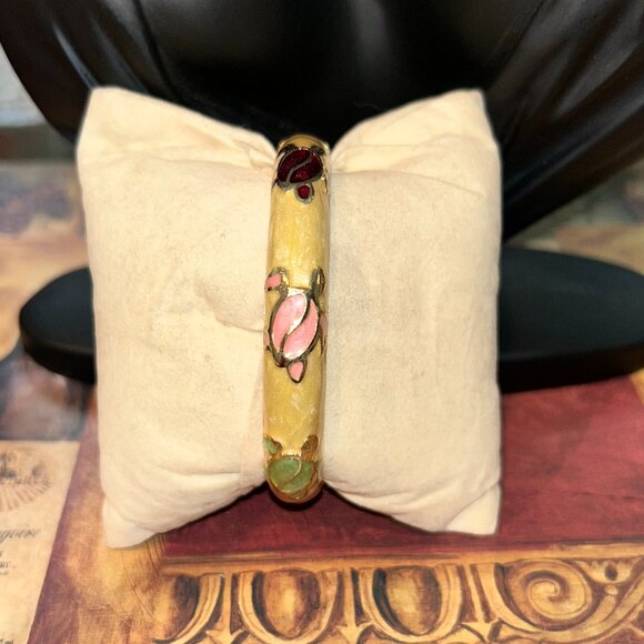 Elegant Multicolor Enamel Turtle Bangle - Picture 1 of 2